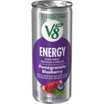 V8 +ENERGY Pomegranate Blueberry Energy Drink, Made With Real Vegetable And Fruit Juices, 8 Ounce Can (Case of 24)